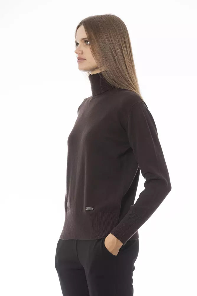 Baldinini Trend Brown Wool Sweater Baldinini Trend