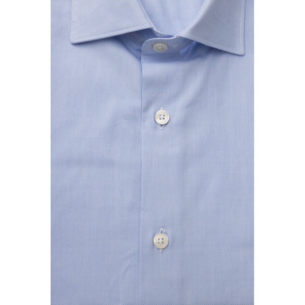 Bagutta Light Blue Cotton Shirt Bagutta