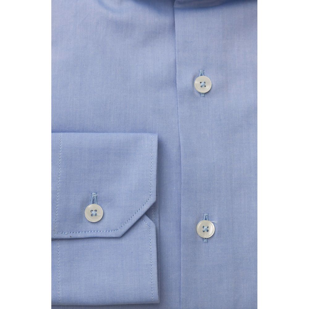 Bagutta Light Blue Cotton Shirt Bagutta