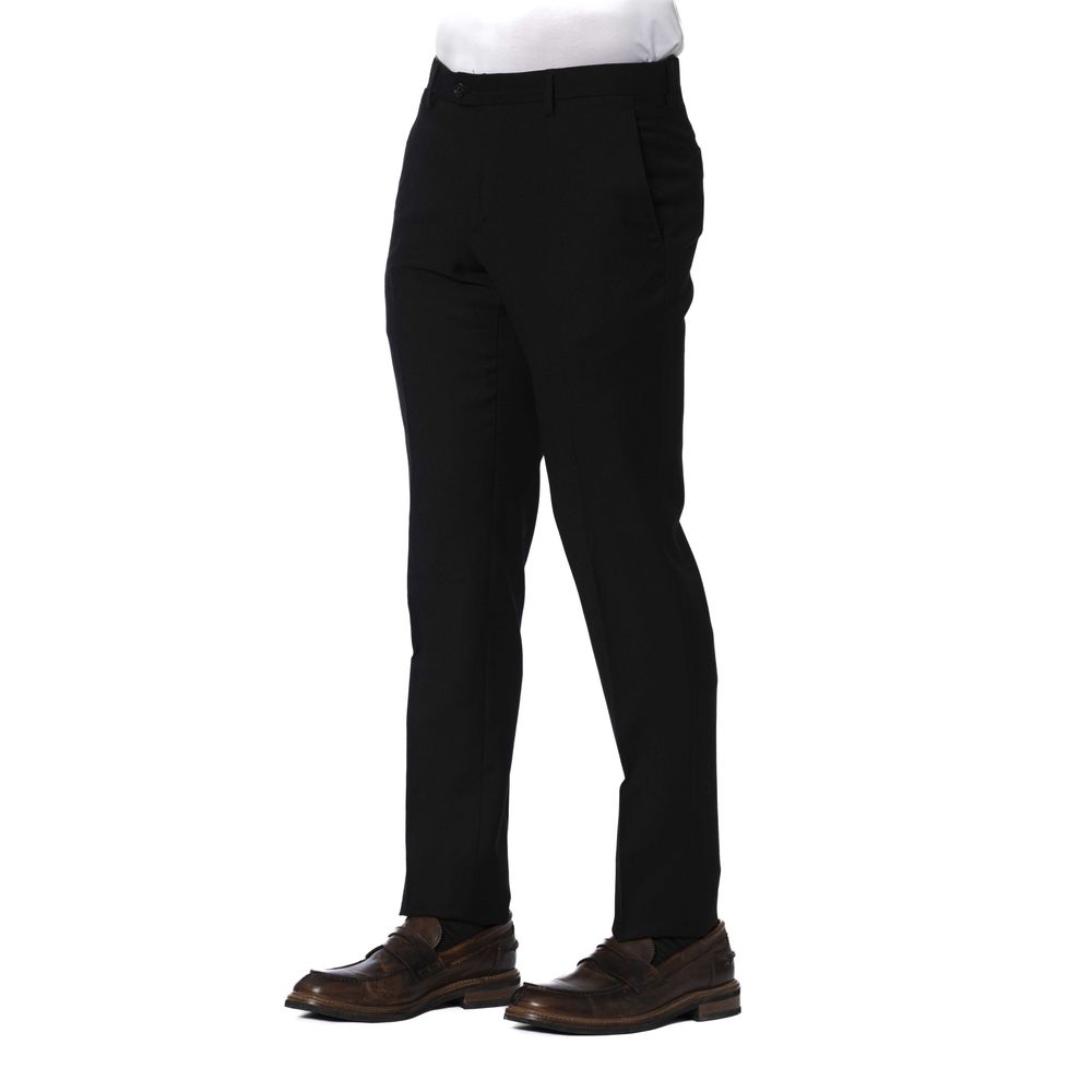 Trussardi Black Polyester Jeans & Pant Trussardi