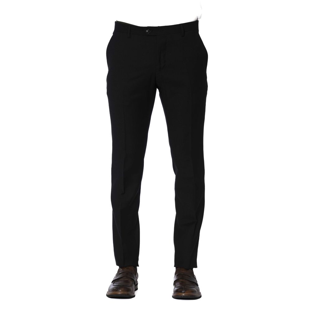 Trussardi Black Polyester Jeans & Pant Trussardi
