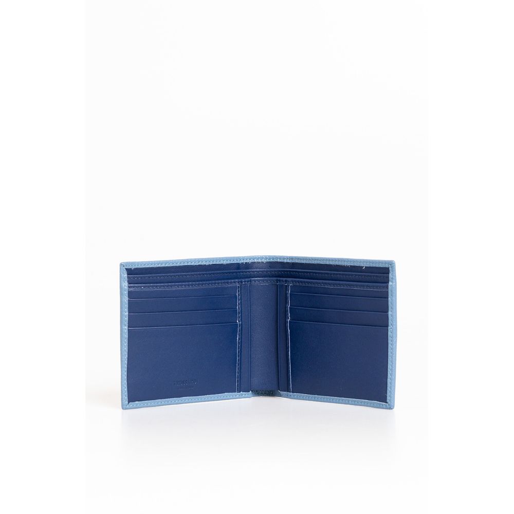 Trussardi Light Blue Leather Wallet Trussardi