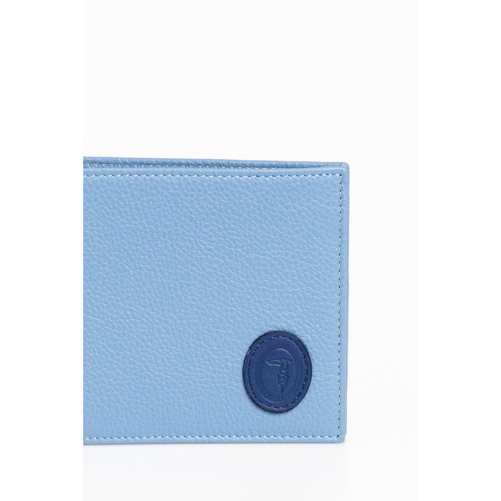 Trussardi Light Blue Leather Wallet Trussardi