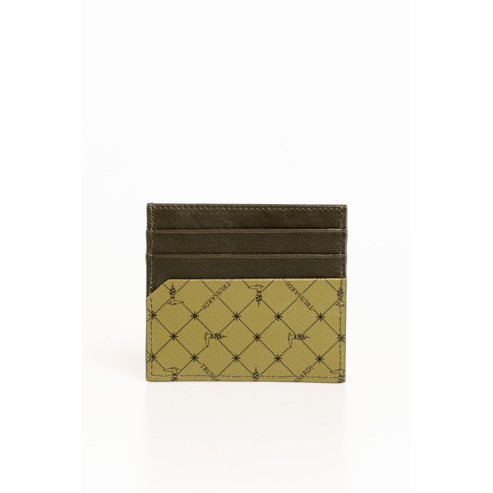 Trussardi Green Leather Wallet Trussardi