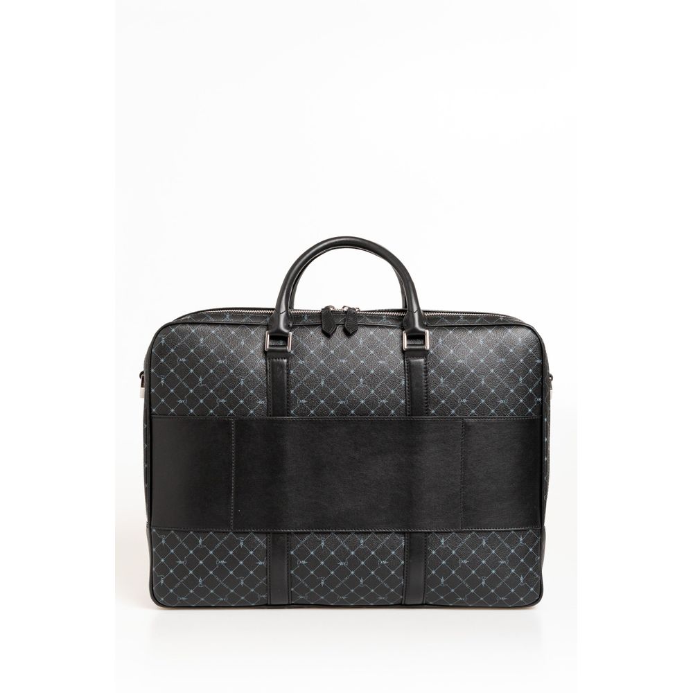 Trussardi Black Leather Briefcase Trussardi