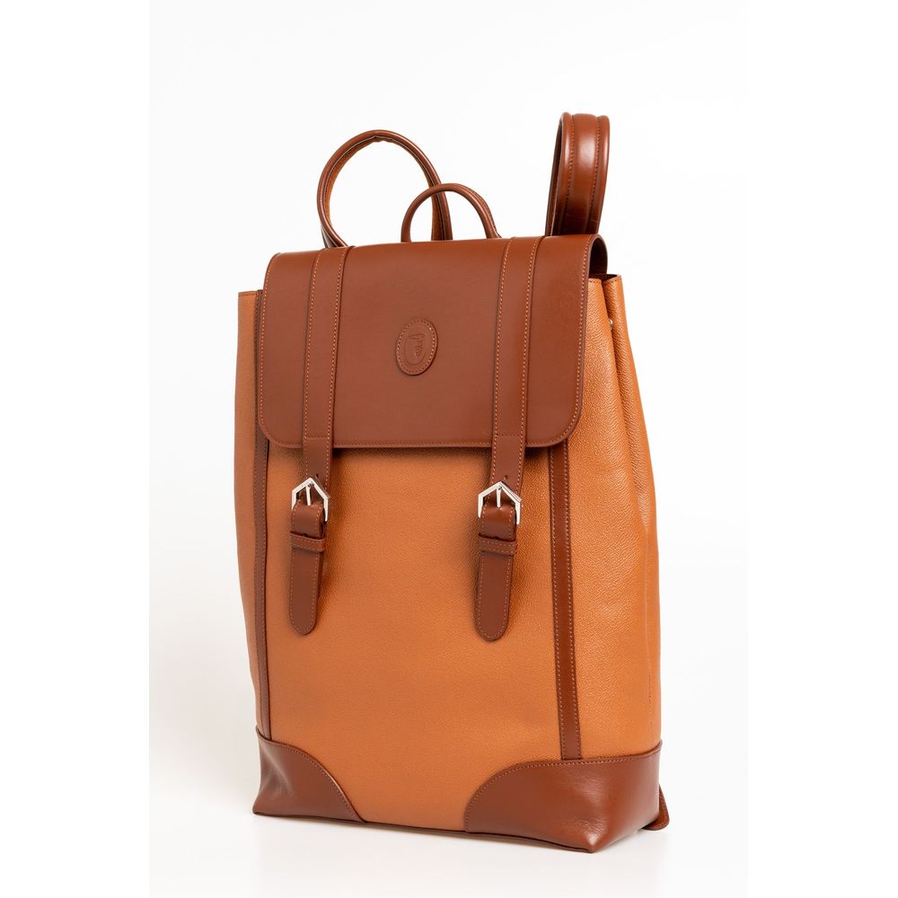 Trussardi Brown Leather Backpack Trussardi