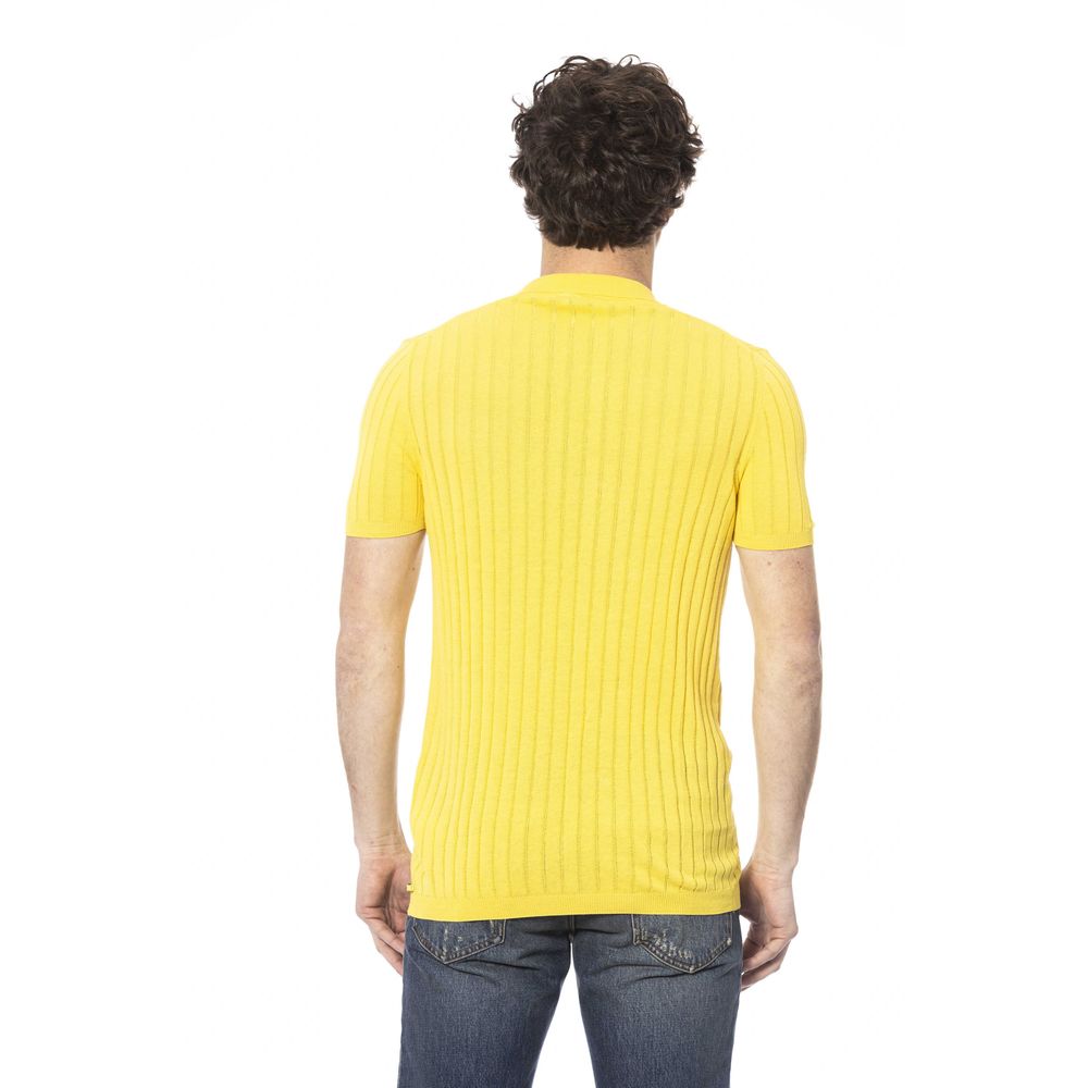 Distretto12 Yellow Cotton Polo Shirt Distretto12