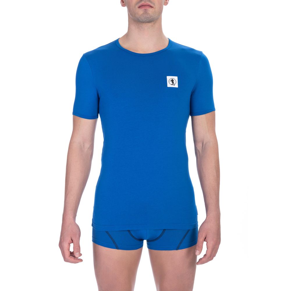 Bikkembergs Blue Cotton T-Shirt Bikkembergs