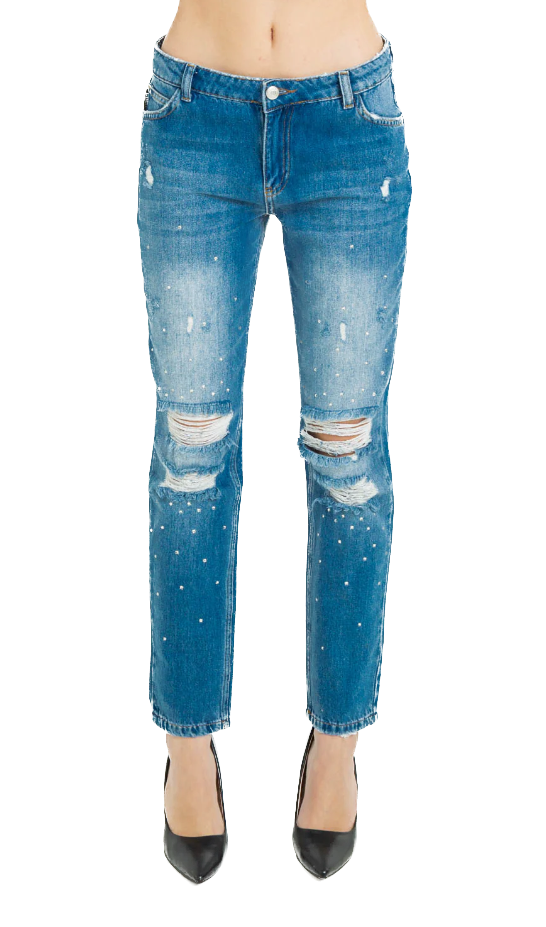 Imperfect Blue Cotton Jeans & Pant Imperfect