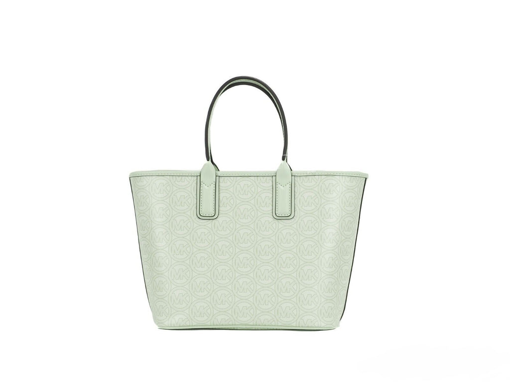 Michael Kors Michael Kors Jodie Small Jacquard Logo Recycled Polyester Tote Handbag Atom Green Michael Kors