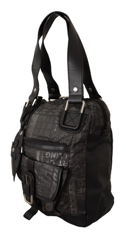 WAYFARER Black Printed Logo Shoulder Handbag Purse Bag - Luxe & Glitz