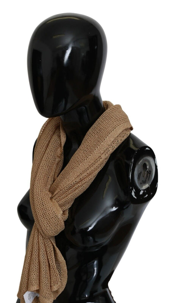 GF Ferre Brown Neck Wrap Winter Shawl Foulard Scarf - Luxe & Glitz