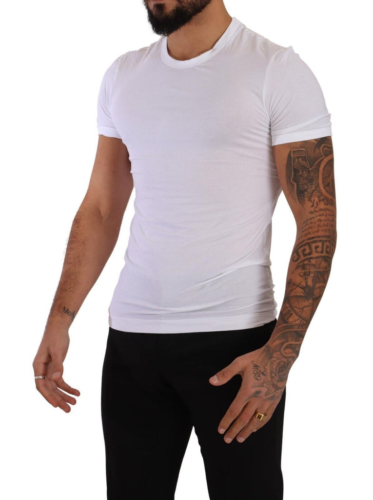 Dolce & Gabbana White Round Neck Cotton Stretch T-shirt Underwear Dolce & Gabbana