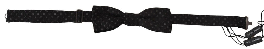 Dolce & Gabbana Black Silk Patterned Necktie Men Accessory Bow Tie - Luxe & Glitz