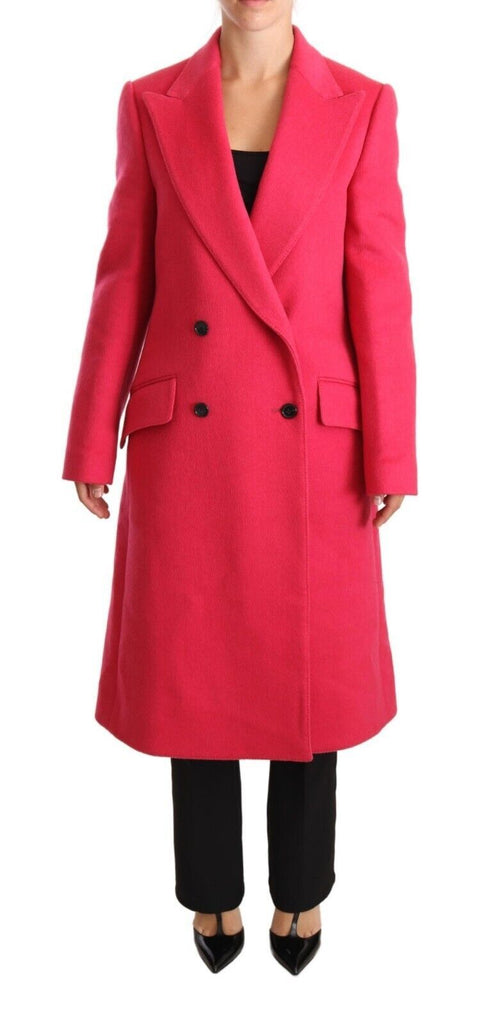 Dolce & Gabbana Pink Double Breasted Trenchcoat Jacket - Luxe & Glitz