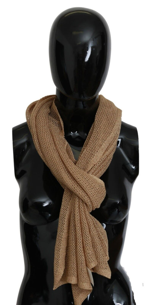 GF Ferre Brown Neck Wrap Winter Shawl Foulard Scarf - Luxe & Glitz