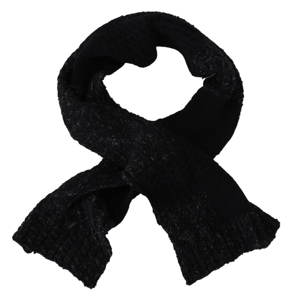 Dolce & Gabbana Black Knitted Men Neck Wrap Shawl Scarf - Luxe & Glitz