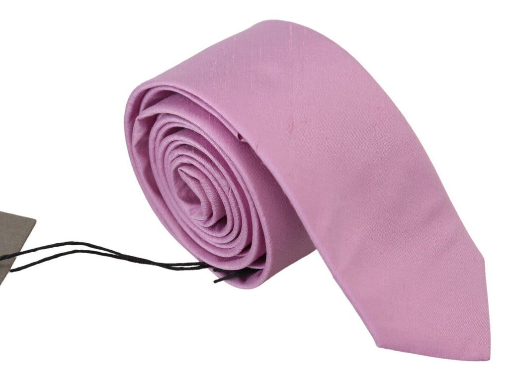 Daniele Alessandrini Pink Classic Men Necktie Accessory Silk Tie - Luxe & Glitz