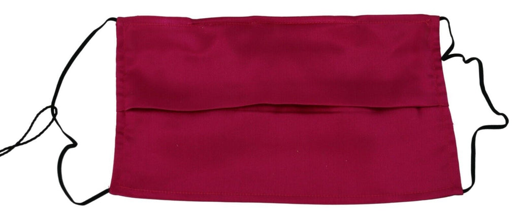 Dolce & Gabbana Maroon Silk Pleated Elastic Ear Strap One Size Face Mask - Luxe & Glitz