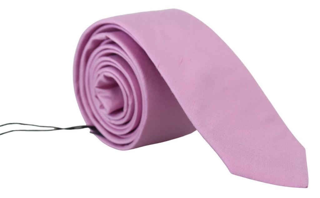 Daniele Alessandrini Pink Classic Men Necktie Accessory Silk Tie - Luxe & Glitz