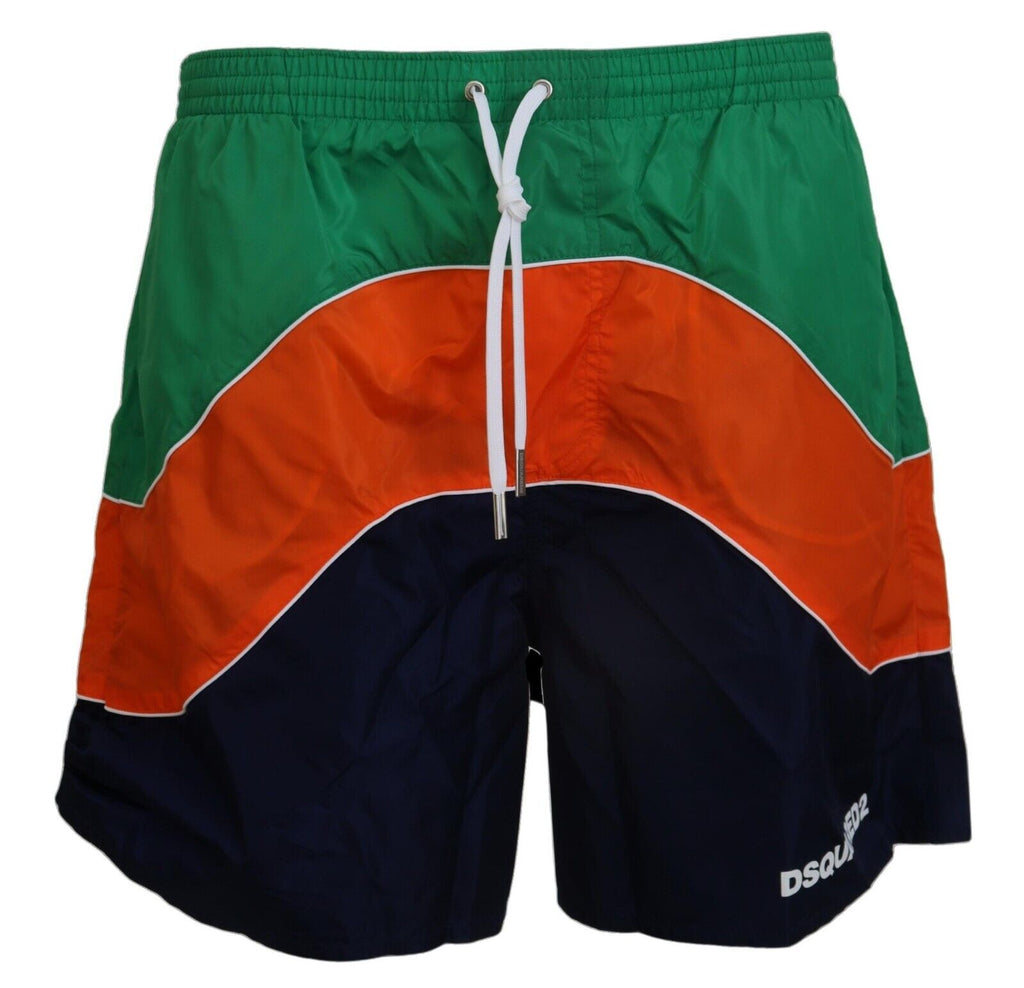 Dsquared² Multicolor Logo Print Men Beachwear Swimwear Short Dsquared²