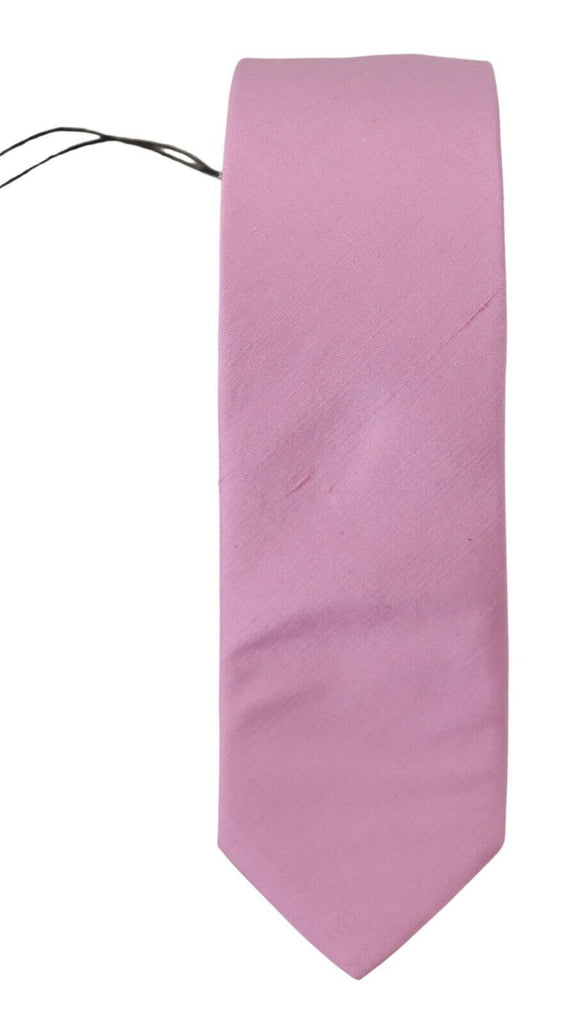 Daniele Alessandrini Pink Classic Men Necktie Accessory Silk Tie - Luxe & Glitz