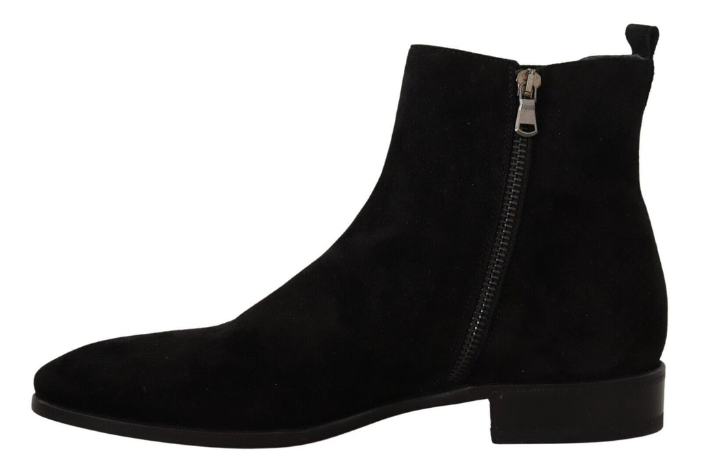 Dolce & Gabbana Black Suede Leather Chelsea Mens Boots Shoes Dolce & Gabbana