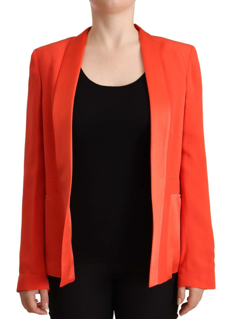 CO|TE Orange Long Sleeves Acetate Blazer Pocket Overcoat Jacket CO|TE