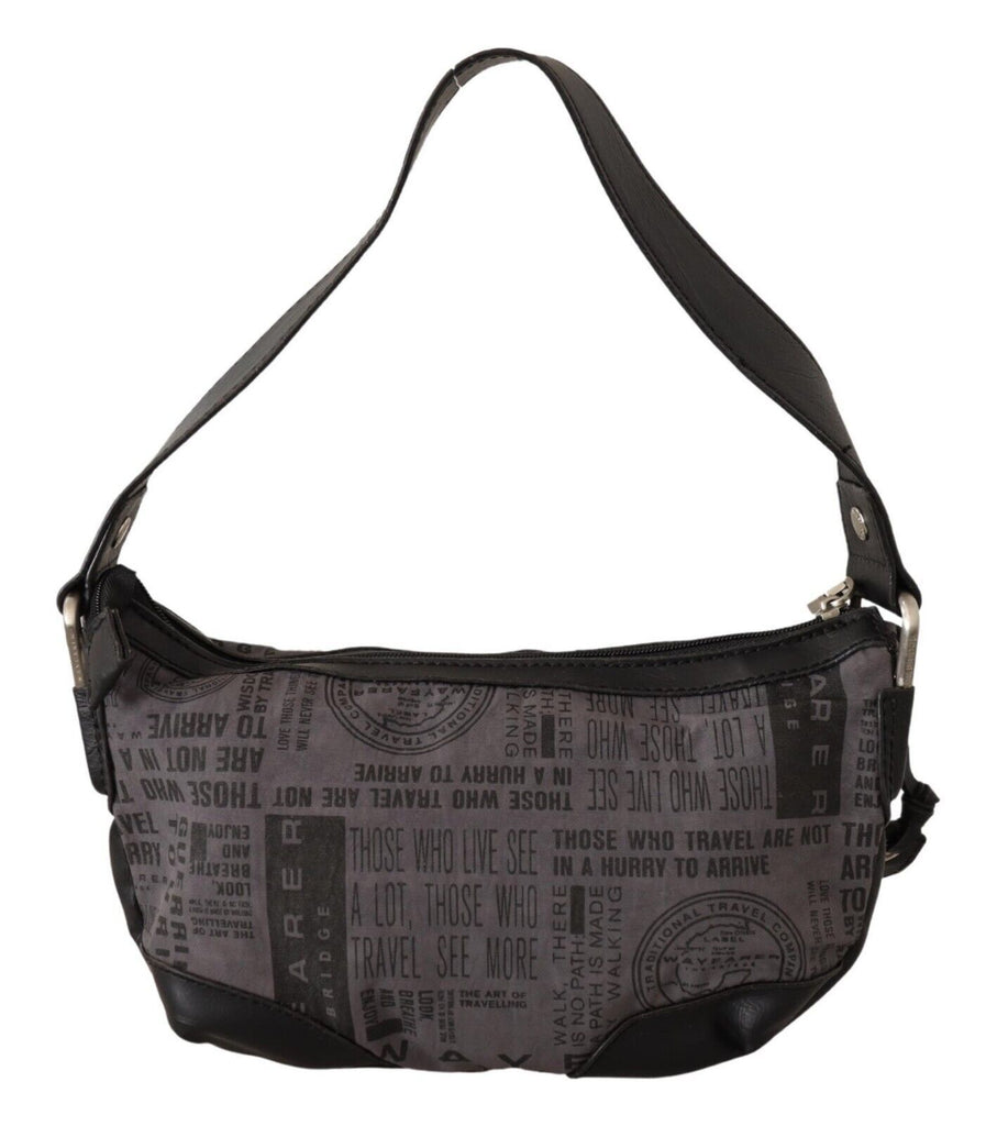 WAYFARER Gray Printed Handbag Shoulder Purse Fabric Bag - Luxe & Glitz