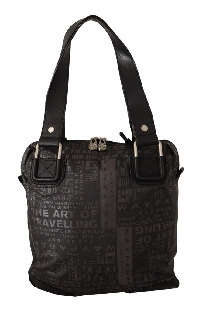 WAYFARER Black Printed Logo Shoulder Handbag Purse Bag - Luxe & Glitz