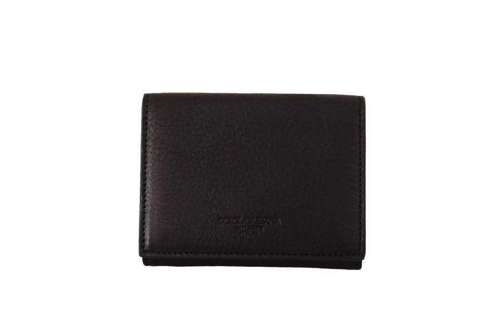Dolce & Gabbana Black Leather Trifold Purse Belt Strap Multi Kit Wallet - Luxe & Glitz