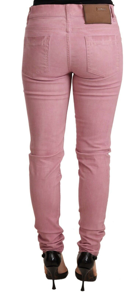 Acht Pink Cotton Slim Fit Women Denim Skinny Pants Acht