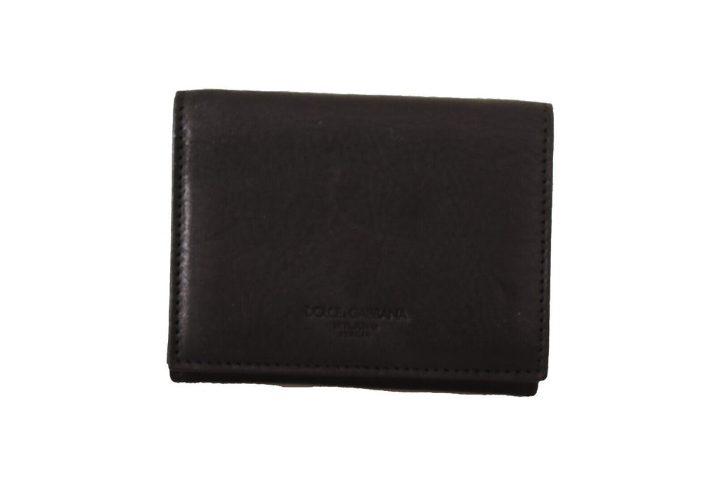 Dolce & Gabbana Black Leather Trifold Purse Belt Multi Kit Wallet - Luxe & Glitz