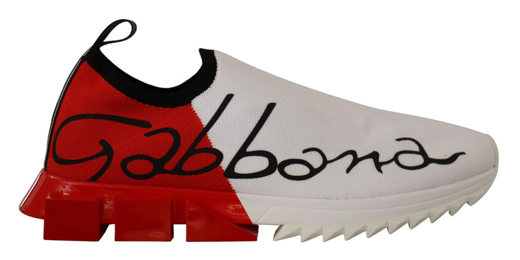 Dolce & Gabbana White Red Sorrento Sandals Sneakers Dolce & Gabbana