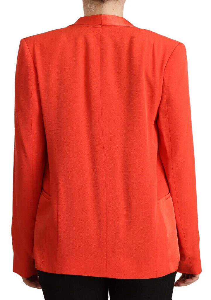 CO|TE Orange Long Sleeves Acetate Blazer Pocket Overcoat Jacket CO|TE