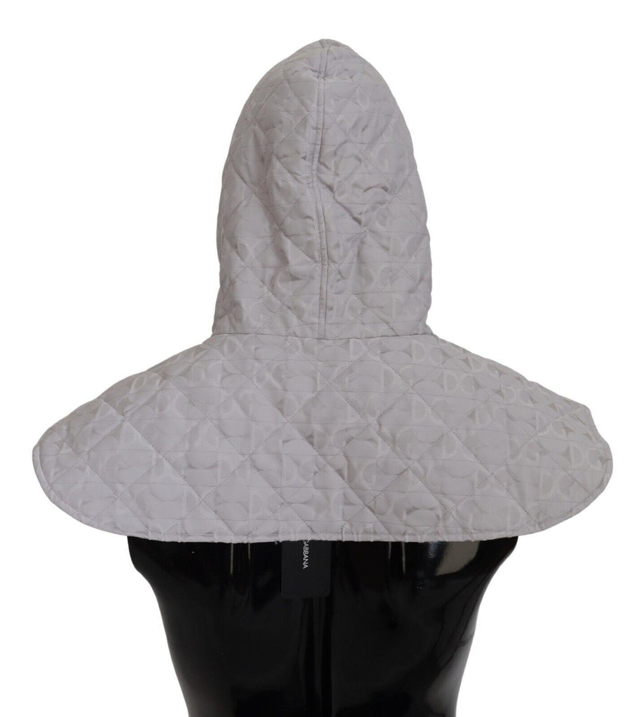 Dolce & Gabbana White Quilted Whole Head Wrap One Size Nylon Hat - Luxe & Glitz