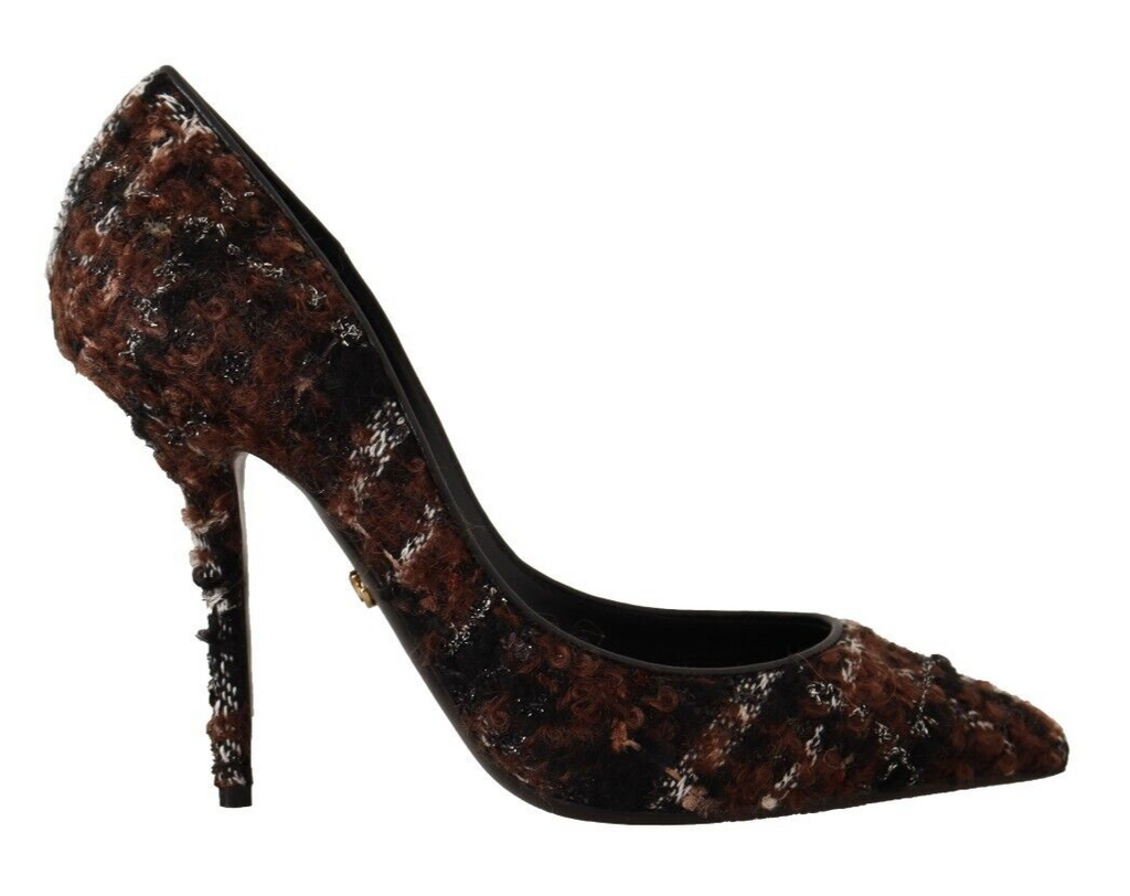Dolce & Gabbana Multicolor Tweed Pointed Stiletto Pumps Shoes Dolce & Gabbana