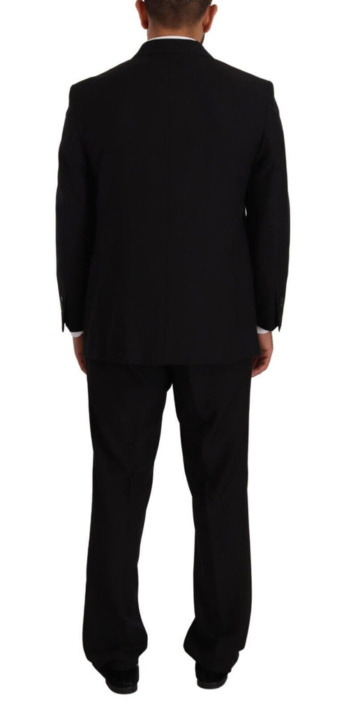 Domenico Tagliente Black Polyester Single Breasted Formal Suit Domenico Tagliente