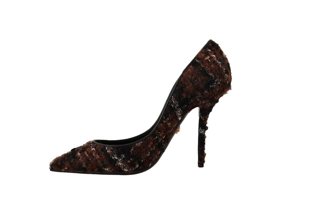 Dolce & Gabbana Multicolor Tweed Pointed Stiletto Pumps Shoes Dolce & Gabbana