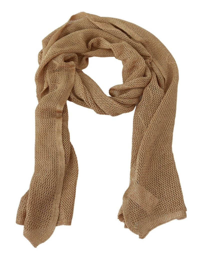 GF Ferre Brown Neck Wrap Winter Shawl Foulard Scarf - Luxe & Glitz