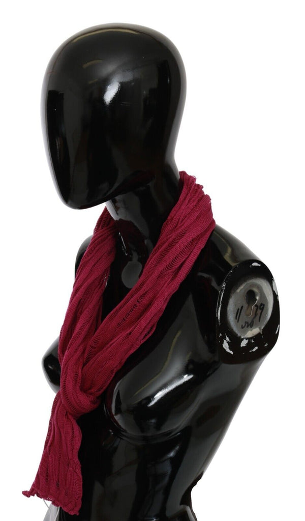 John Galliano Bordeaux Neck Wrap Shawl Foulard Scarf - Luxe & Glitz