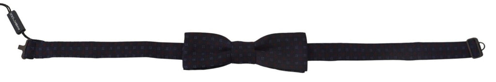 Dolce & Gabbana Blue Silk Patterned Necktie Men Accessory Bow Tie - Luxe & Glitz