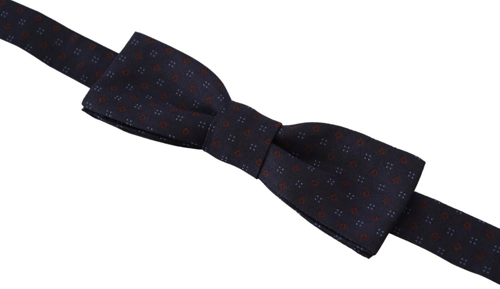 Dolce & Gabbana Blue Silk Patterned Necktie Men Accessory Bow Tie - Luxe & Glitz