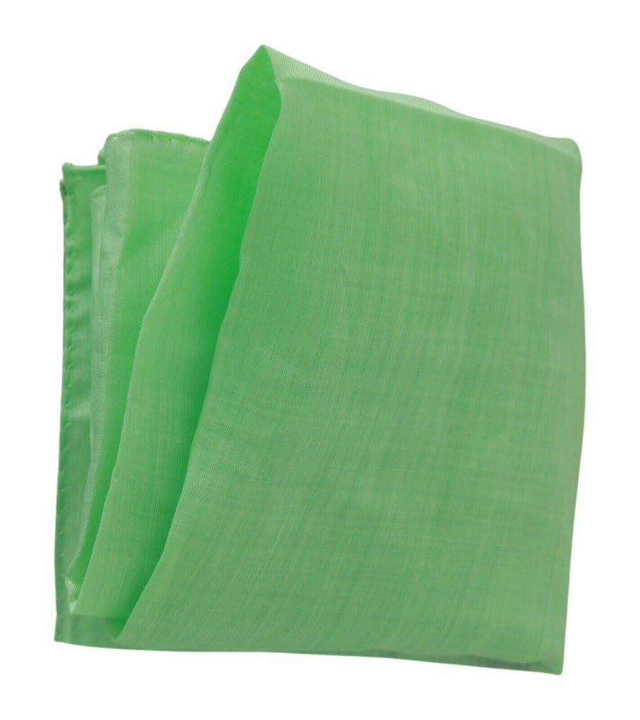 Versace Apple Green Linen Square Foulard Head Wrap Scarf - Luxe & Glitz