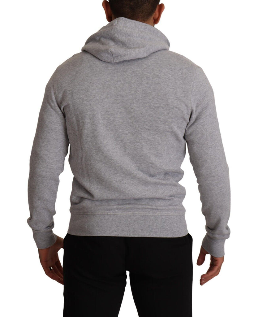 Hackett Gray Full Zip Hooded Cotton Sweatshirt Sweater Hackett