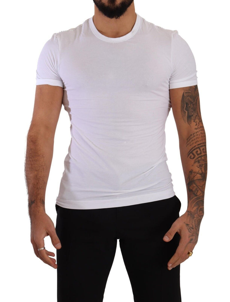 Dolce & Gabbana White Round Neck Cotton Stretch T-shirt Underwear Dolce & Gabbana