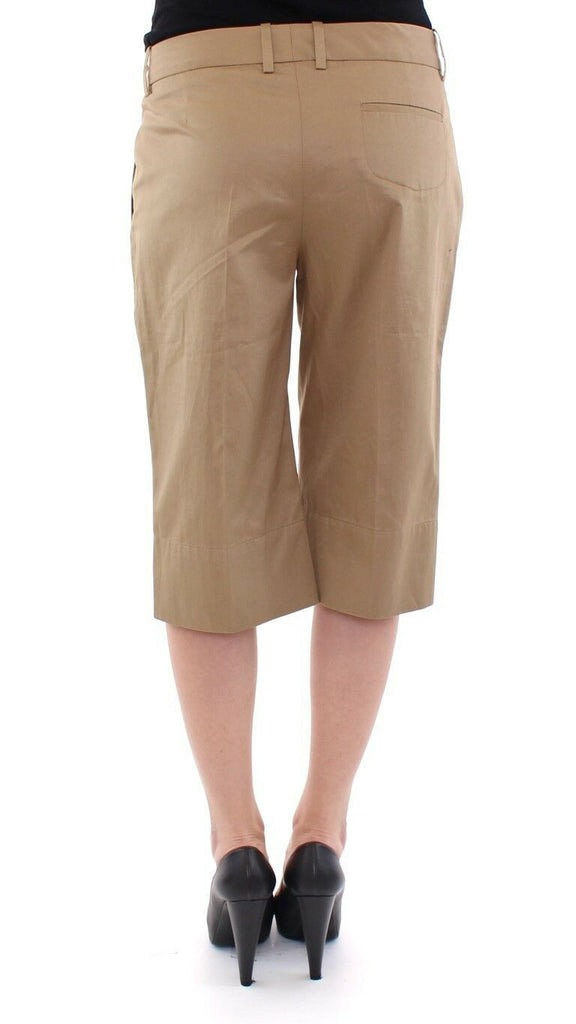 Dolce & Gabbana Beige Solid Cotton Shorts Pants - Luxe & Glitz