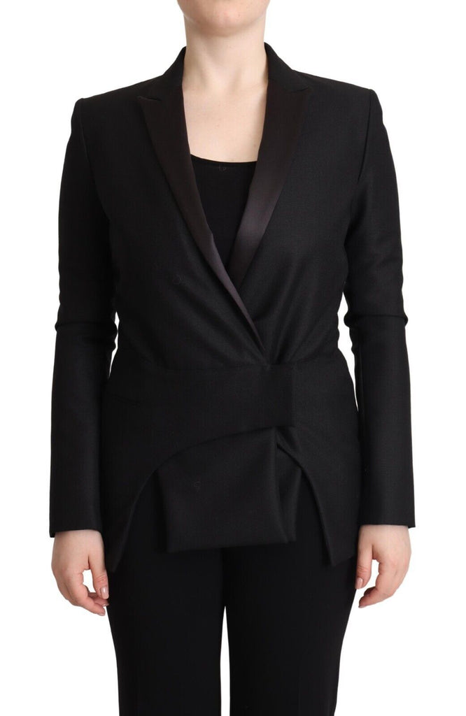 Costume National Black Long Sleeves Double Breasted Jacket Costume National