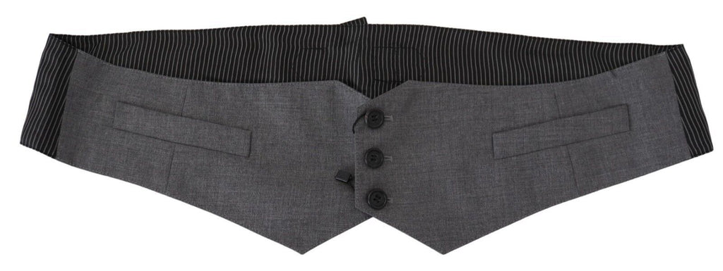 Dior Black Stripes Button Men Waist Cintura Cummerbund - Luxe & Glitz