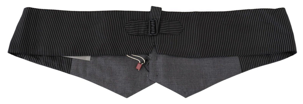 Dior Black Stripes Button Men Waist Cintura Cummerbund - Luxe & Glitz